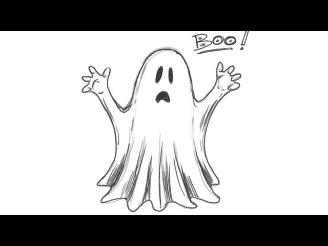 640x480 How To Draw A Ghost - Halloween Ghost Drawing