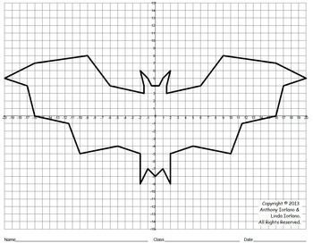 350x272 halloween, bat, coordinate graphing coordinate drawing tpt - Halloween Line Drawings