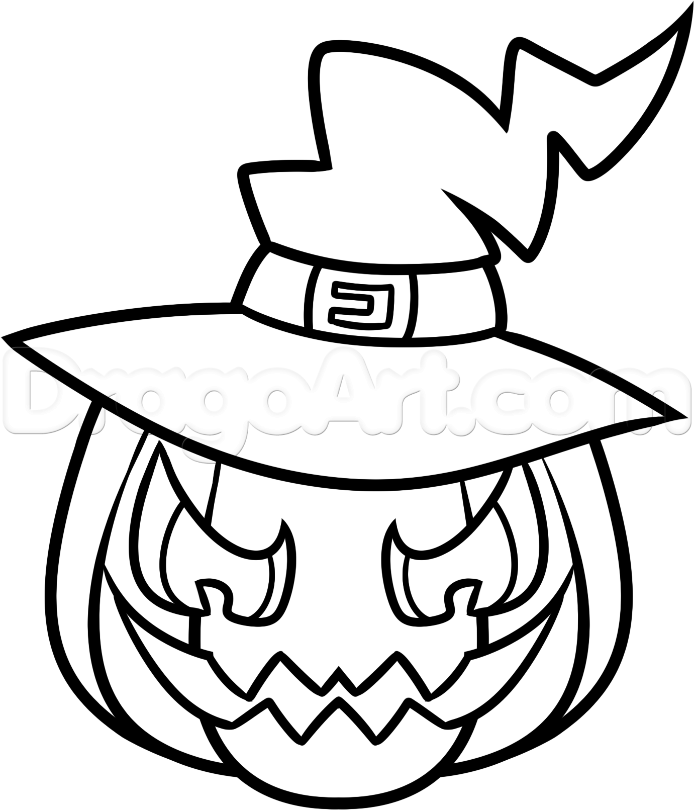 Halloween Line Drawings at PaintingValley.com  Explore collection of Halloween Line Drawings