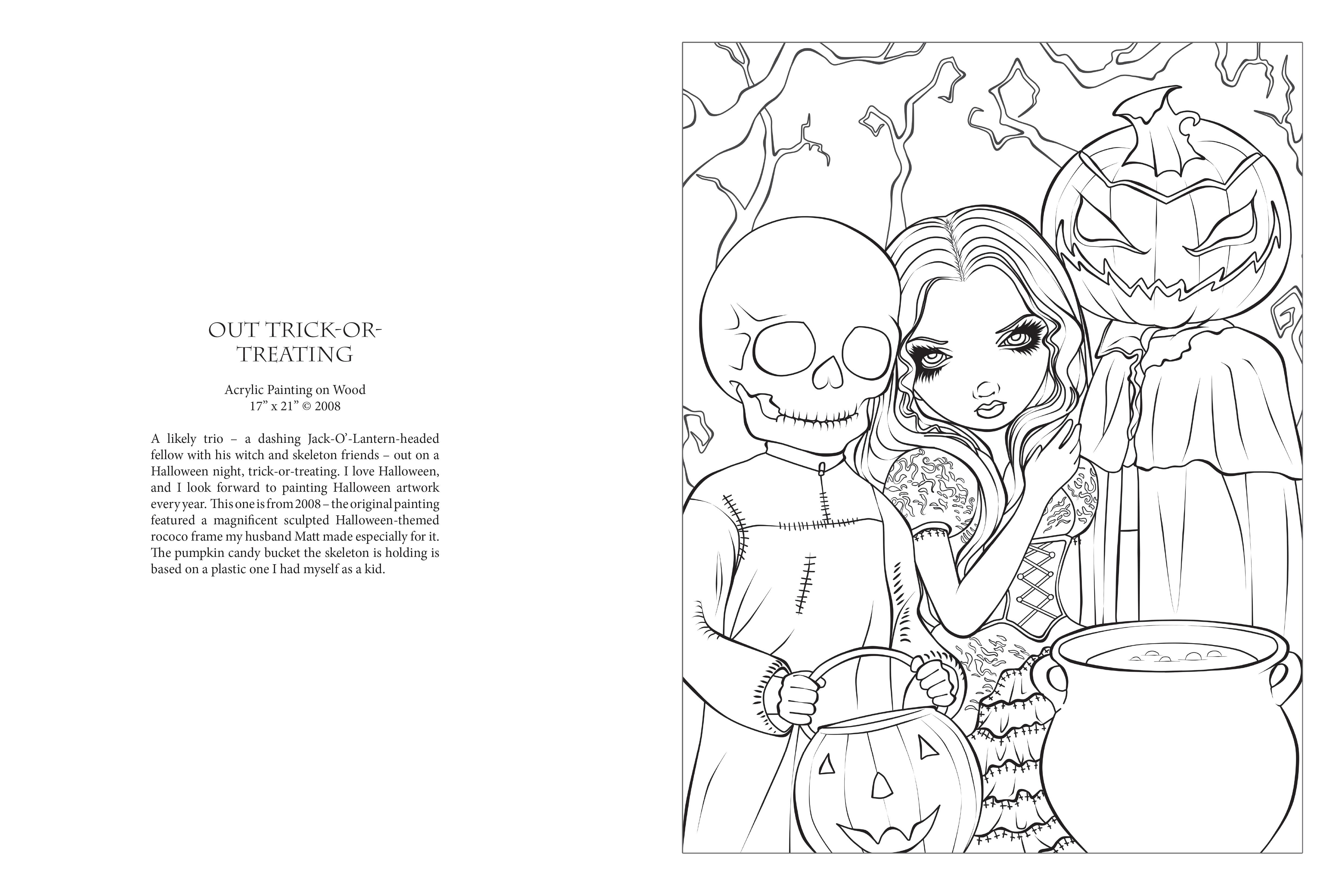 4950x3300 jasmine becket griffith halloween coloring book - Halloween Line Drawings