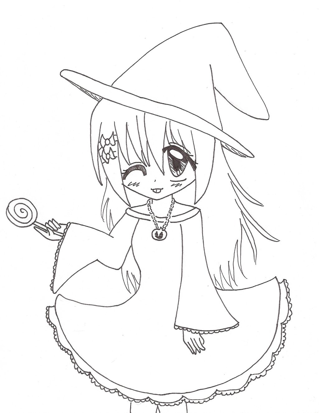 1024x1323 Anime Halloween Drawings Fun For Christmas Halloween - Halloween Line Drawings