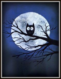 236x308 Halloween Owl - Halloween Moon Drawing