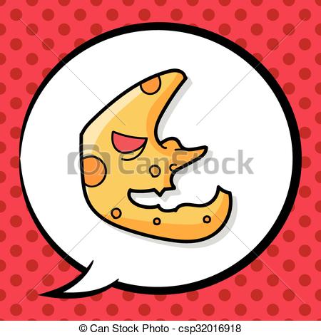 450x470 Halloween Moon Doodle - Halloween Moon Drawing