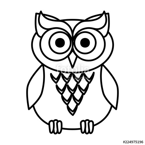 500x500 Happy Halloween Owl Icon Stock Image And Royalty Free Vector - Halloween Owl Drawing