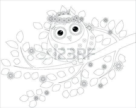 450x359 Coloring Pages Halloween Disney To Print Cute Owl Printable Nice - Halloween Owl Drawing