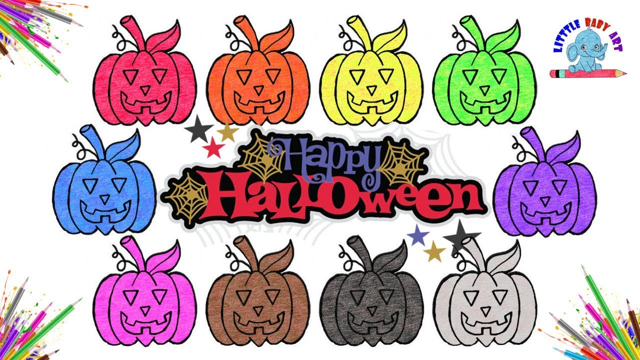 1280x720 halloween pumpkin drawing for kids happy halloween pumpkin - Halloween Pumpkin Drawing For Kids