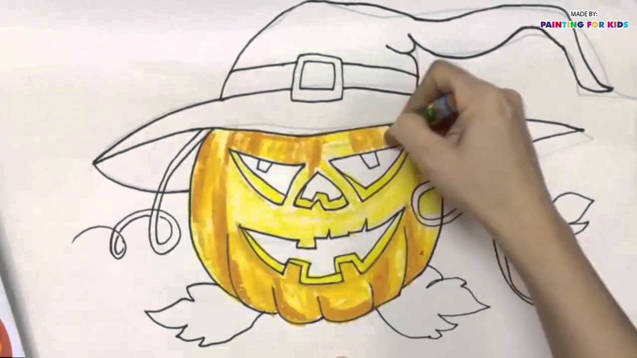 1280x720 how to draw halloween how to draw a halloween pumpkin for kids - Halloween Pumpkin Drawing For Kids