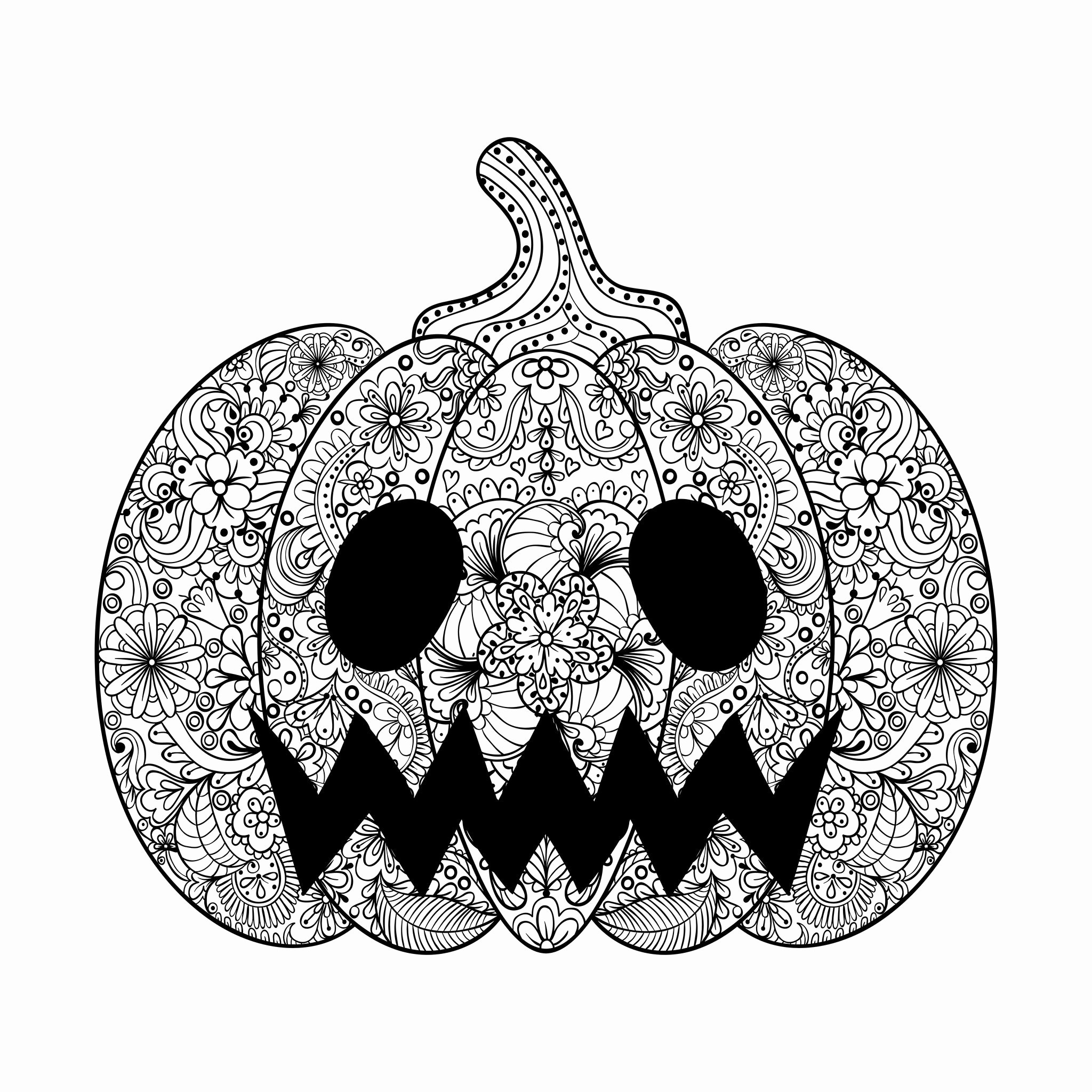 2048x2048 printable coloring pages of halloween pumpkins valid drawing - Halloween Pumpkin Drawing For Kids