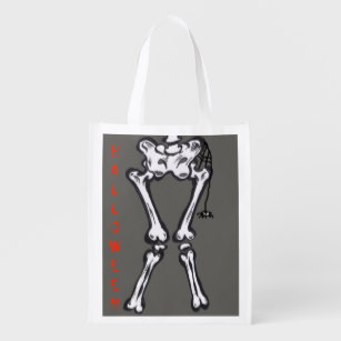307x307 Halloween Skeleton Drawing Bags Zazzle Uk - Halloween Skeleton Drawing