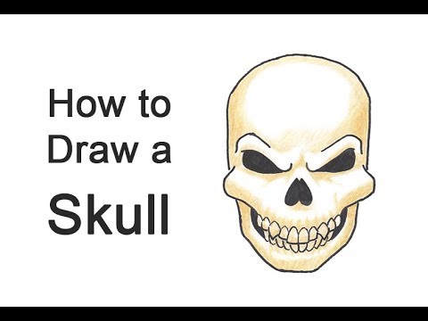 480x360 How To Draw A Scary Skull For Halloween! - Halloween Skull Drawing