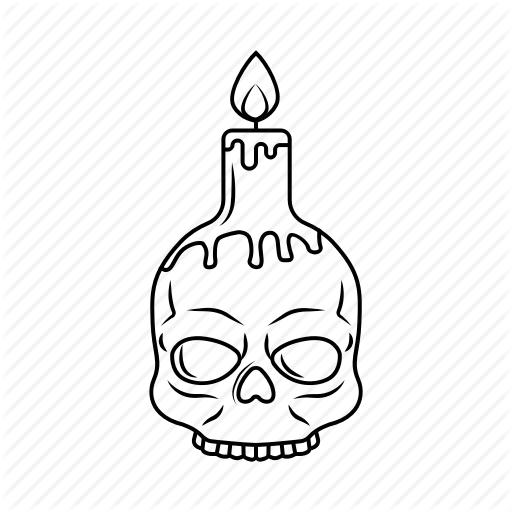 512x512 Drawing Halloween Skull Transparent Png Clipart Free Download - Halloween Skull Drawing