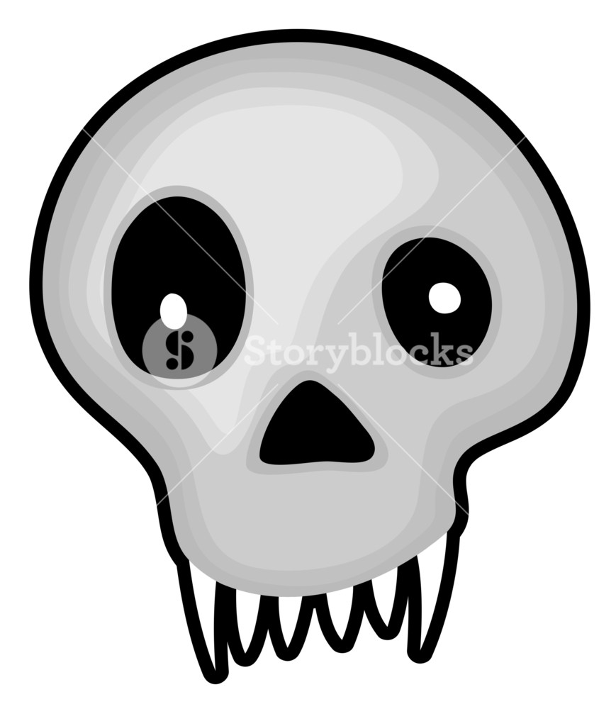 869x1000 Halloween Scary Skull Vector Drawing Royalty Free Stock Image - Halloween Skull Drawing