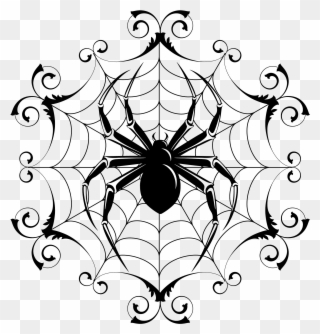 320x334 Graphic Freeuse Stock Chrysanthemums Drawing Spider - Halloween Spider Drawing