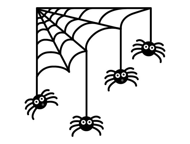 660x500 Spider Wall Decal Painted Rocks - Halloween Spider Drawing