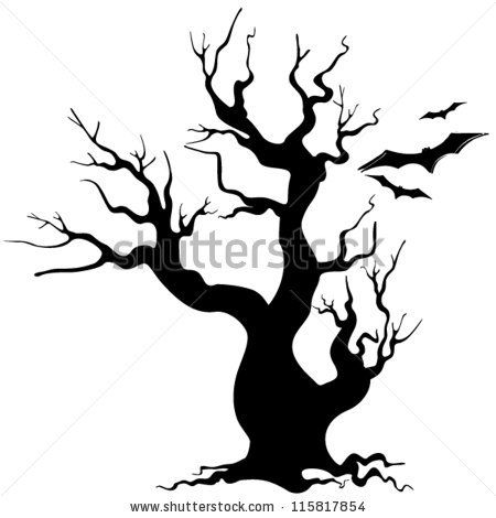 Halloween Tree Drawing at PaintingValley.com | Explore collection of ...