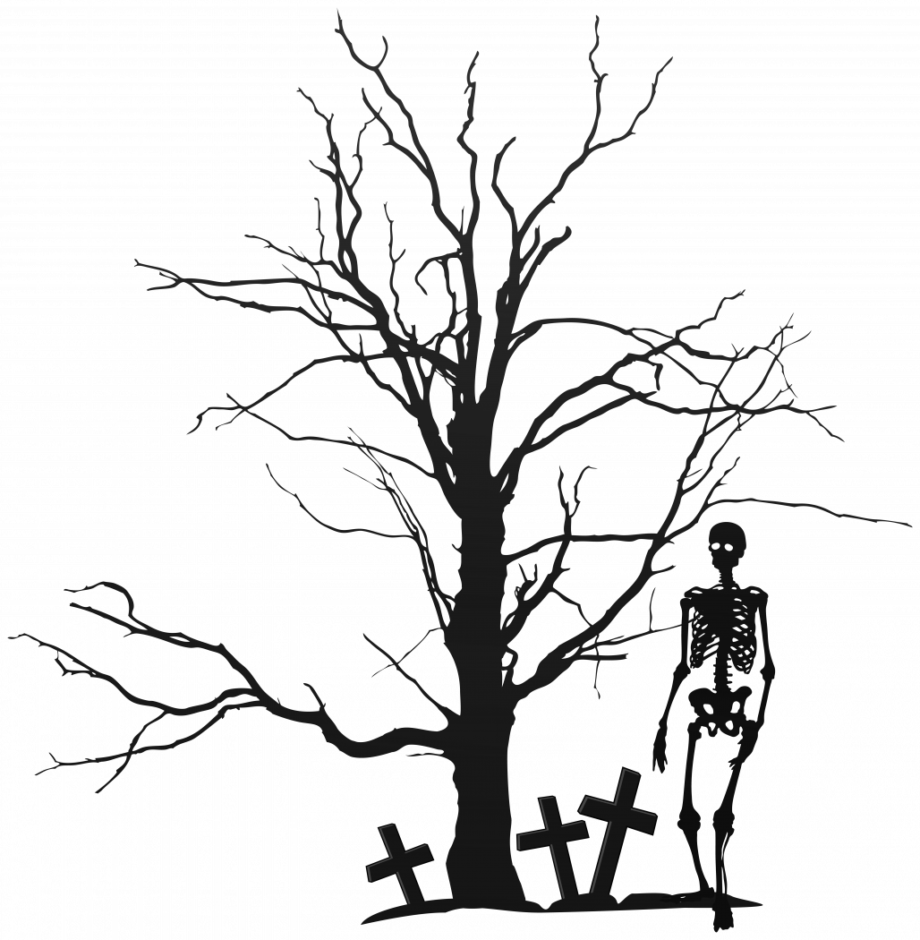 1028x1050 Spooky Halloween Tree Free - Halloween Tree Drawing