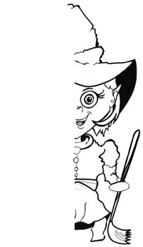 203x350 symmetrical halloween witch missing body falloween drawing art - Halloween Witch Drawing