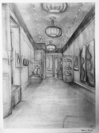 320x431 Hallway Drawing For My Drawing Class! The Second Floor - Hallway Drawing