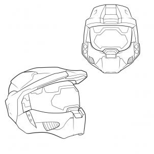 302x302 How To Draw A Halo Helmet, Step - Halo 3 Drawings