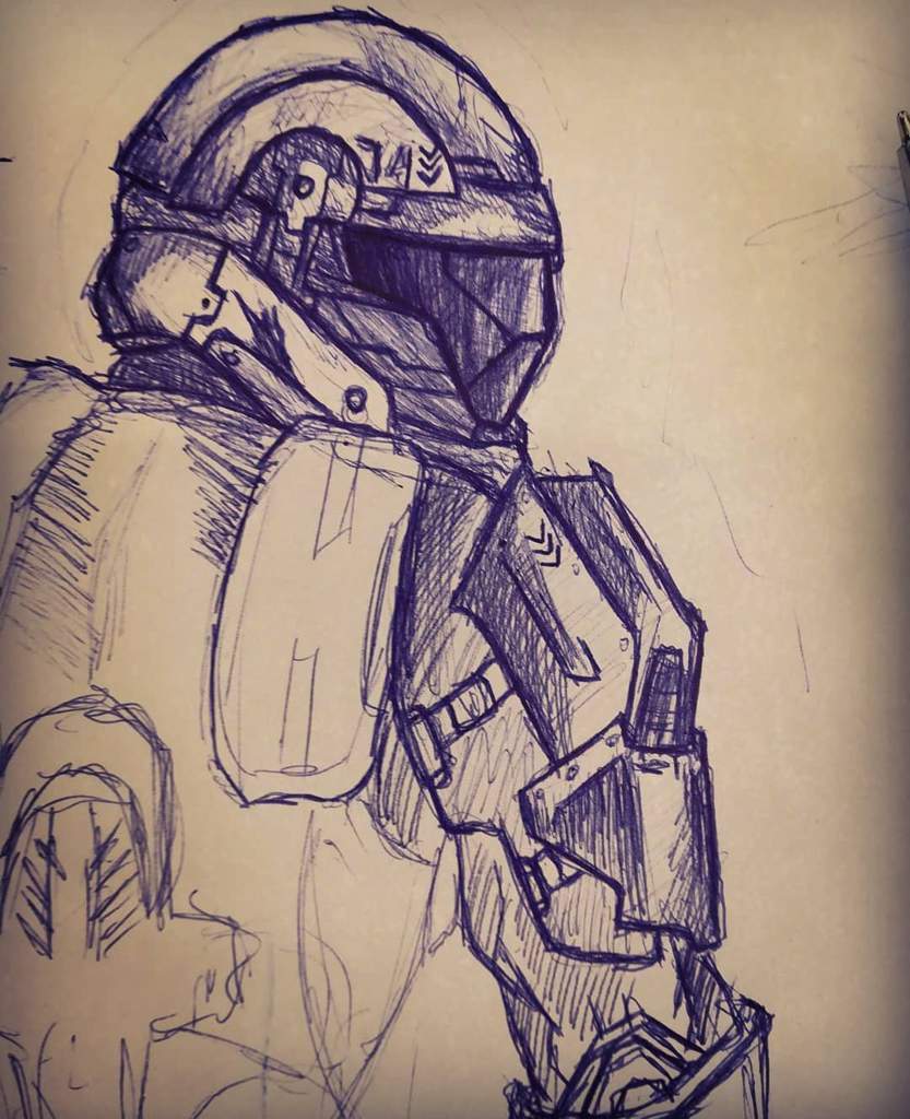 833x1024 odst sketch halo amino - Halo 3 Drawings
