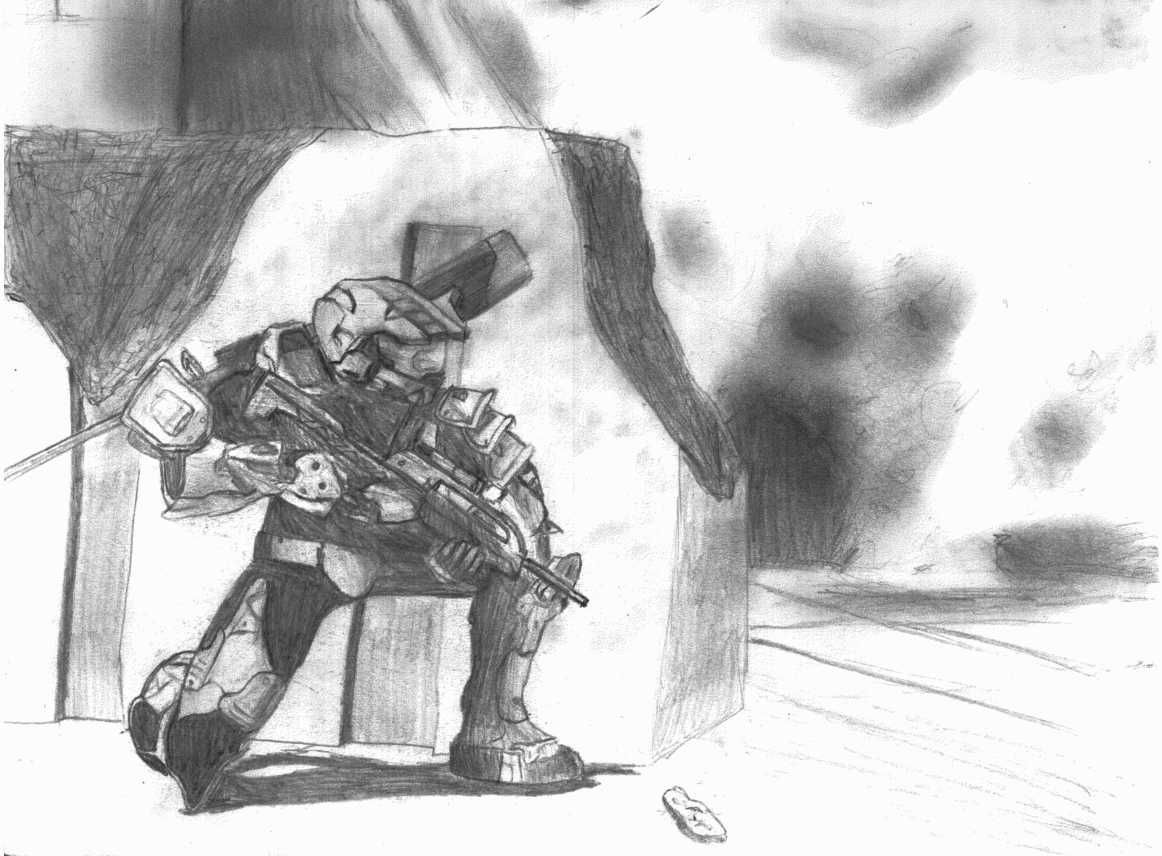 1162x856 Spartan - Halo 3 Drawings