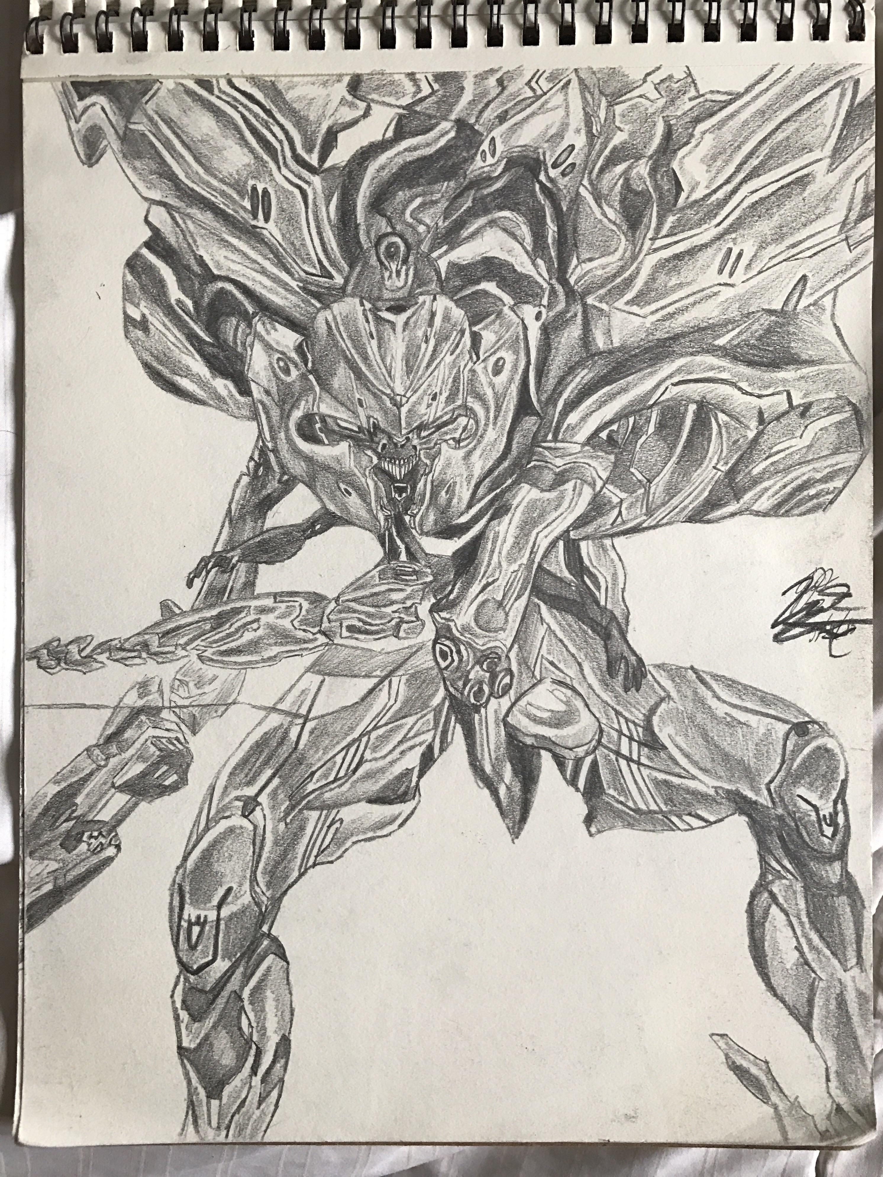 2985x3979 Halo Promethean Knight - Halo 4 Drawings