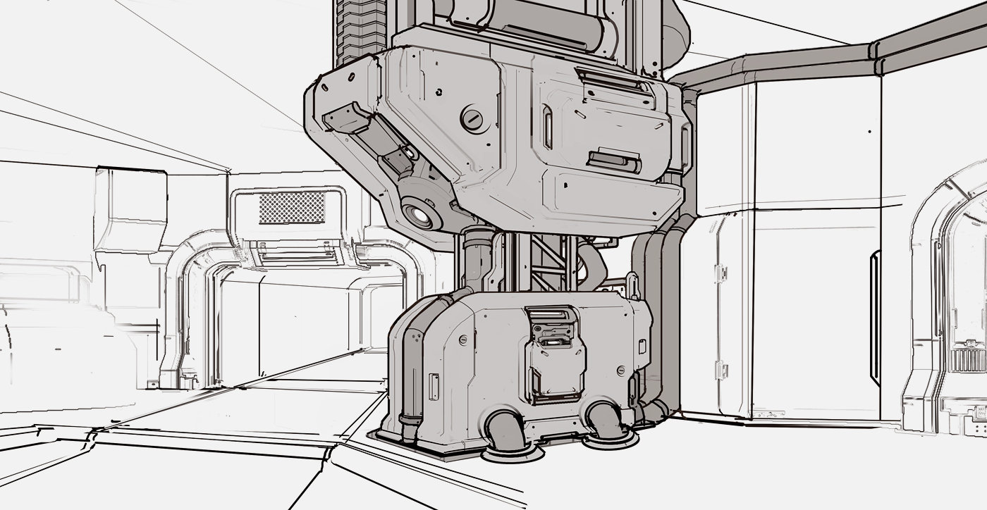 1400x724 Josh Kao - Halo 4 Drawings