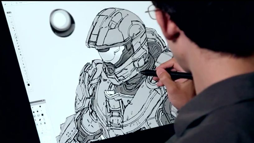 817x459 Making Of Halo - Halo 4 Drawings