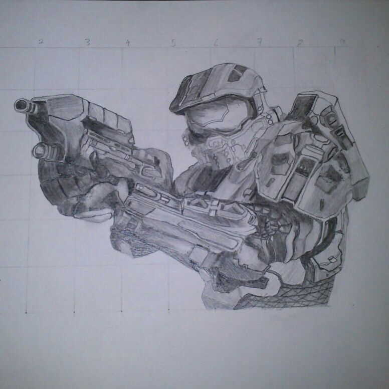 776x776 Master Chief Halo Drawings Drawings, Sketches, Art - Halo 4 Drawings