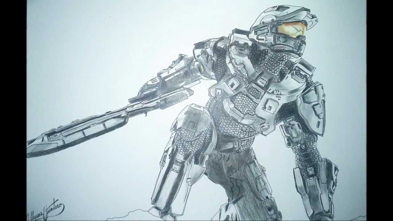 1280x720 The Best Halo Master Chief Speed Drawing Hd - Halo 4 Drawings