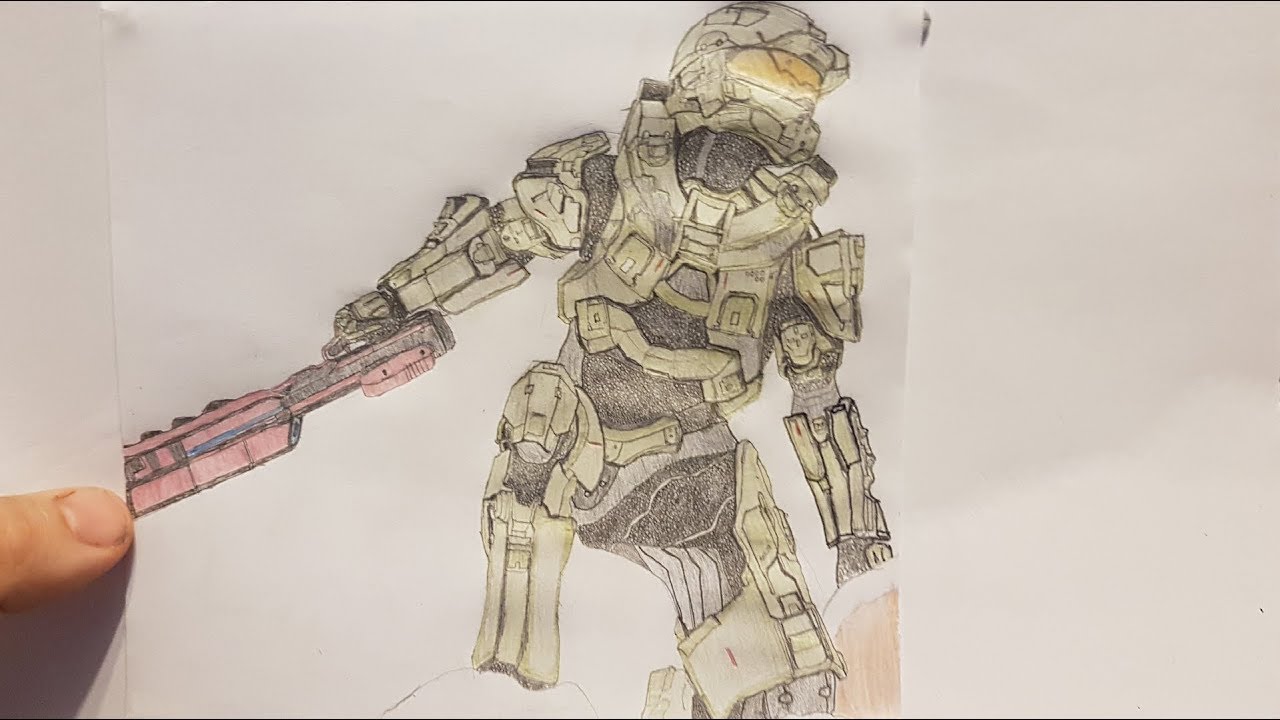 1280x720 How To Draw Master Chief Halo - Halo 4 Drawings