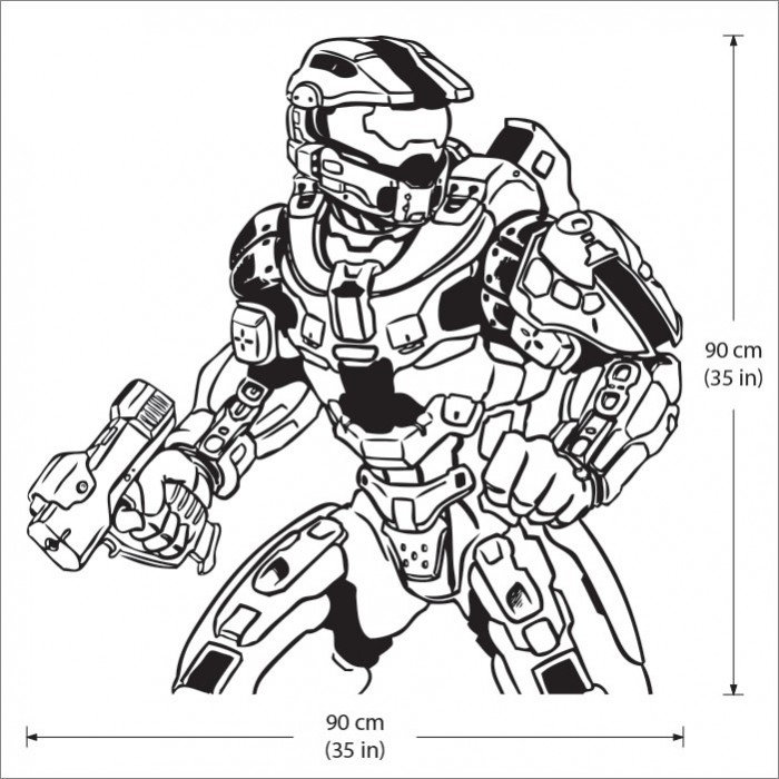 700x700 halo master chief vinyl wall art decal - Halo 4 Master Chief Drawing