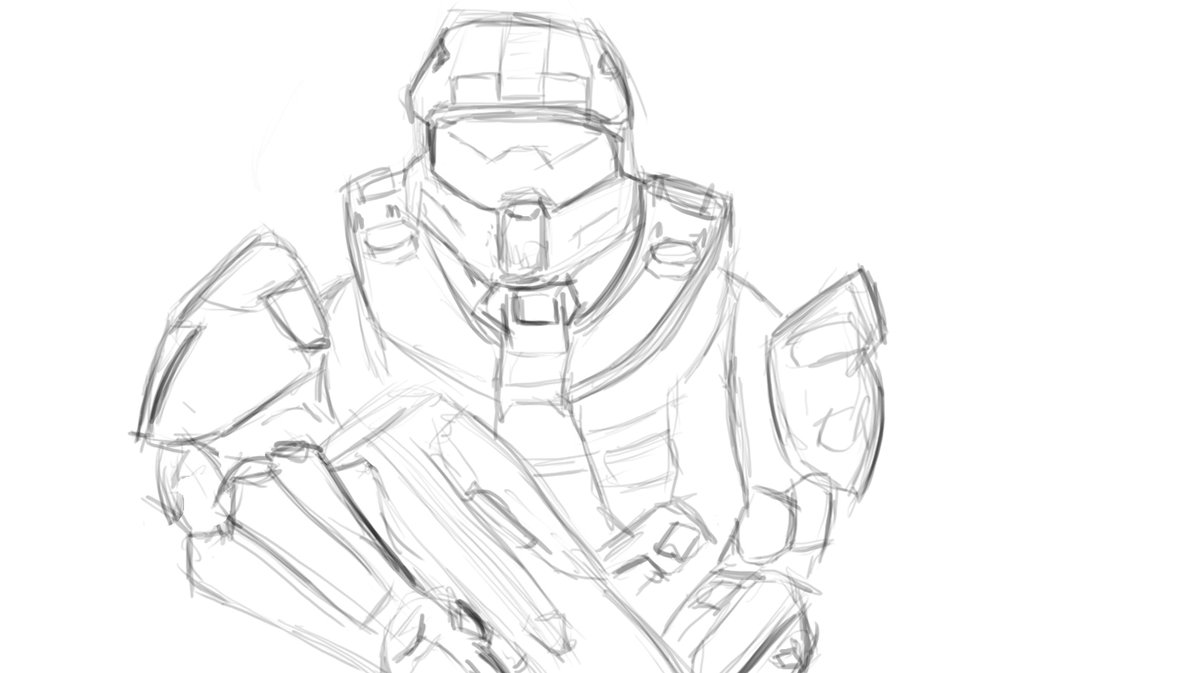 1188x673 master chief coloring page - Halo 4 Master Chief Drawing