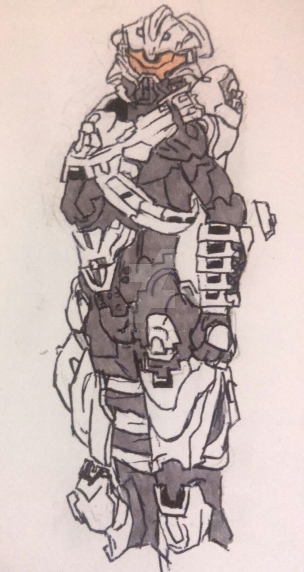 1024x1926 Halo Guardians Helioskrill Armor Sketch - Halo 5 Drawings