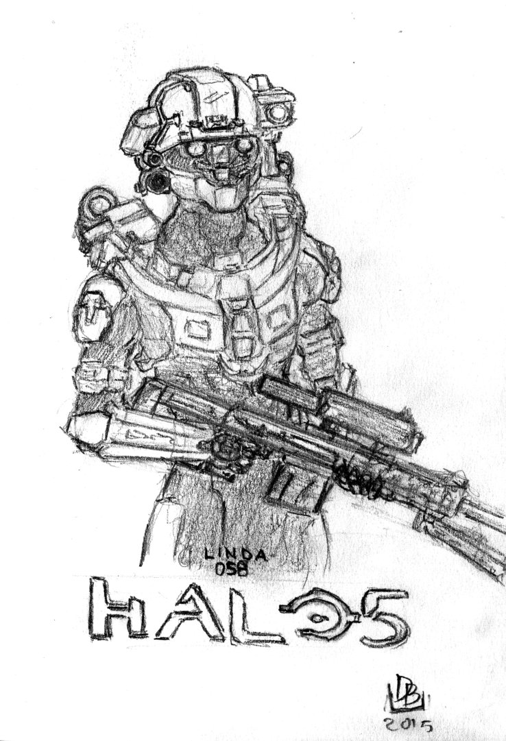 738x1081 Sniper Drawing Halo For Free Download - Halo 5 Drawings