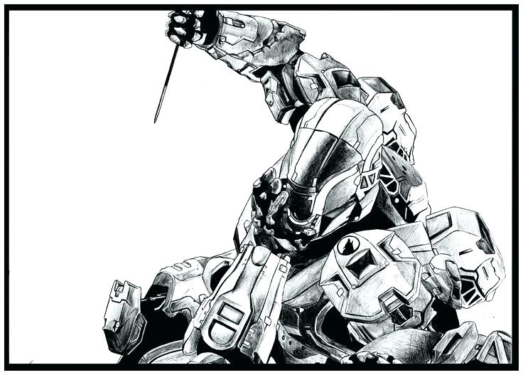 736x527 Halo Drawings Yashasjoshi - Halo 5 Drawings