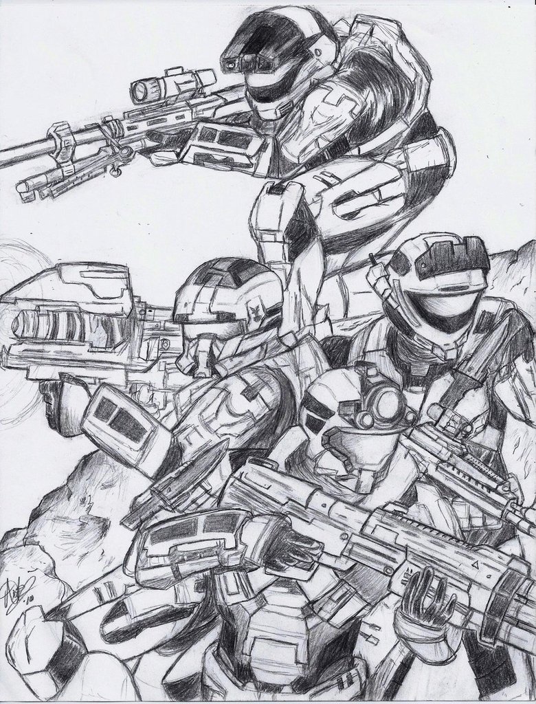 780x1024 First Drawing Halo For Free Download - Halo Drawings
