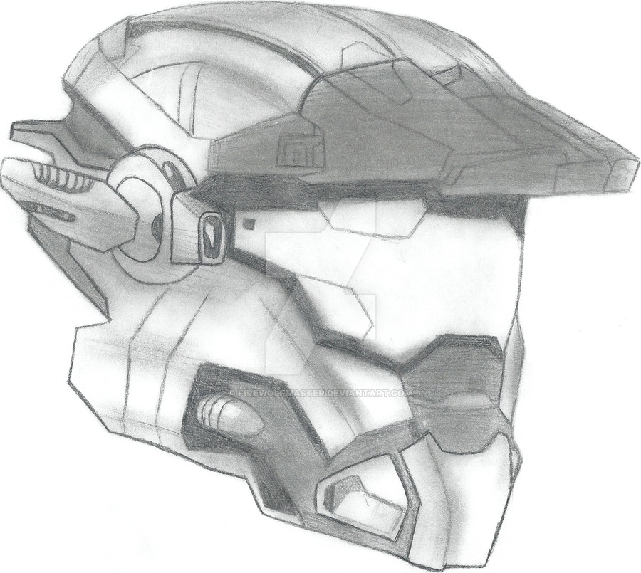 Odst Helmet Halo Master Chief Drawing.