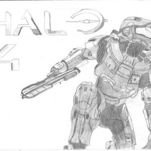 300x300 Adult How To Draw Master Chief Step - Halo Master Chief Drawing