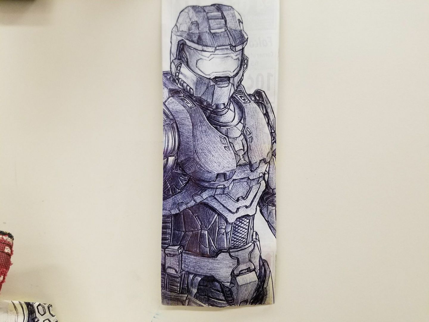 1440x1080 not mine master chief drawing on the back of a receipt halo - Halo Master Chief Drawing