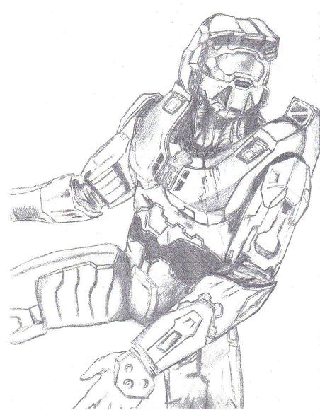 452x580 halo master chief drawing - Halo Master Chief Drawing
