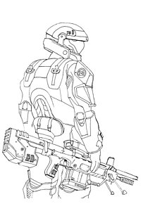 210x300 halo master chief drawing - Halo Master Chief Drawing