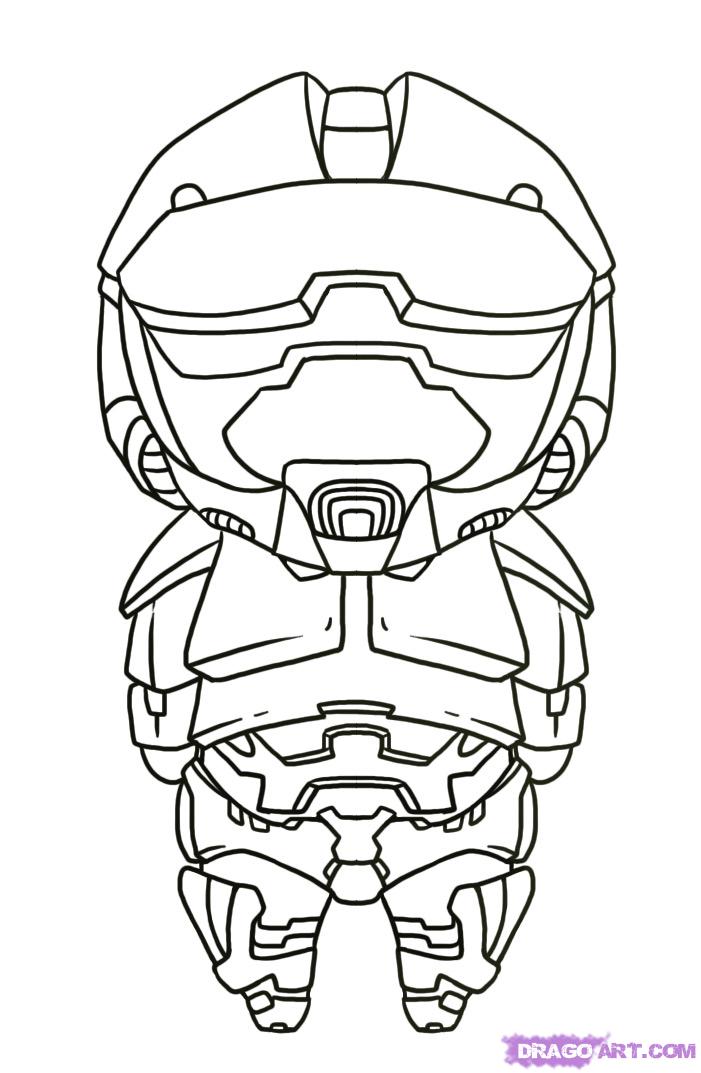 Halo Master Chief Helmet Drawing at PaintingValley.com | Explore ...