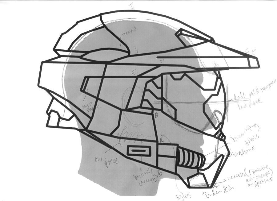 Halo Master Chief Helmet Drawing at Explore