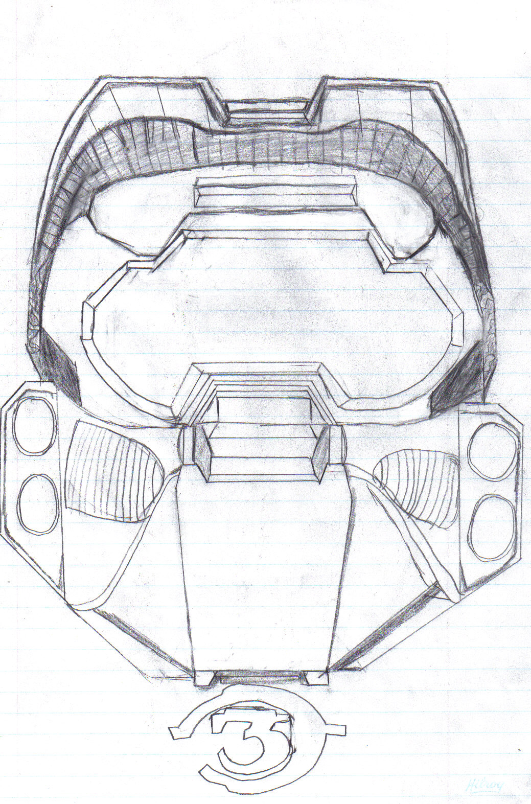 1039x1573 Halo Master Chief Helmet - Halo Master Chief Helmet Drawing