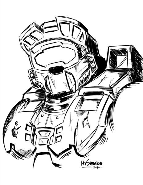 464x600 Halo Master Chief Helmet Drawing - Halo Master Chief Helmet Drawing