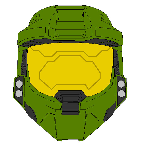 586x604 Halo Spartan Clipart Great Free Clipart, Silhouette, Coloring - Halo Master Chief Helmet Drawing
