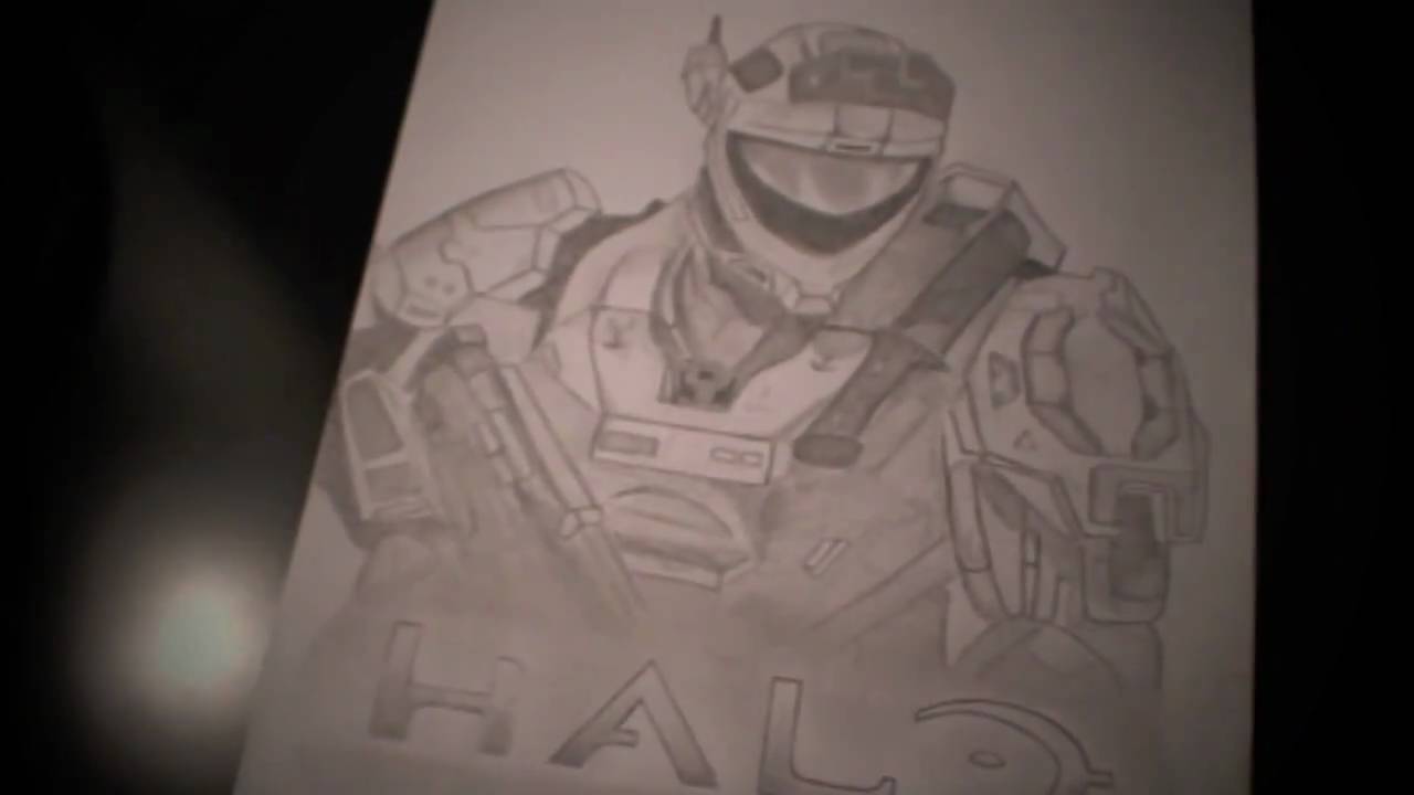 1280x720 halo reach spartan drawing in pencil - Halo Reach Drawings