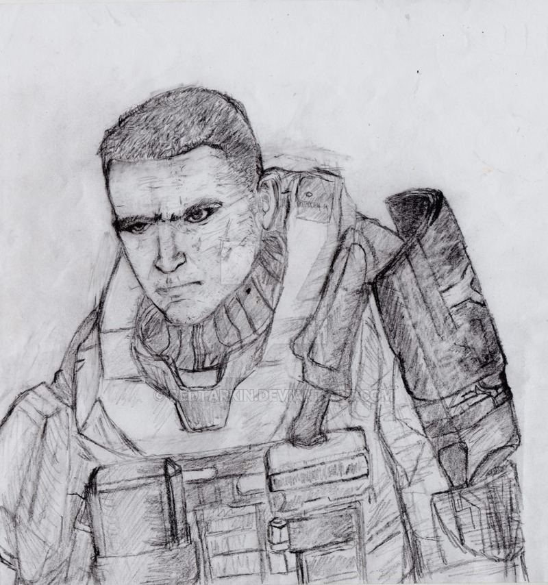 800x854 halo reach spartan carter drawing - Halo Reach Drawings