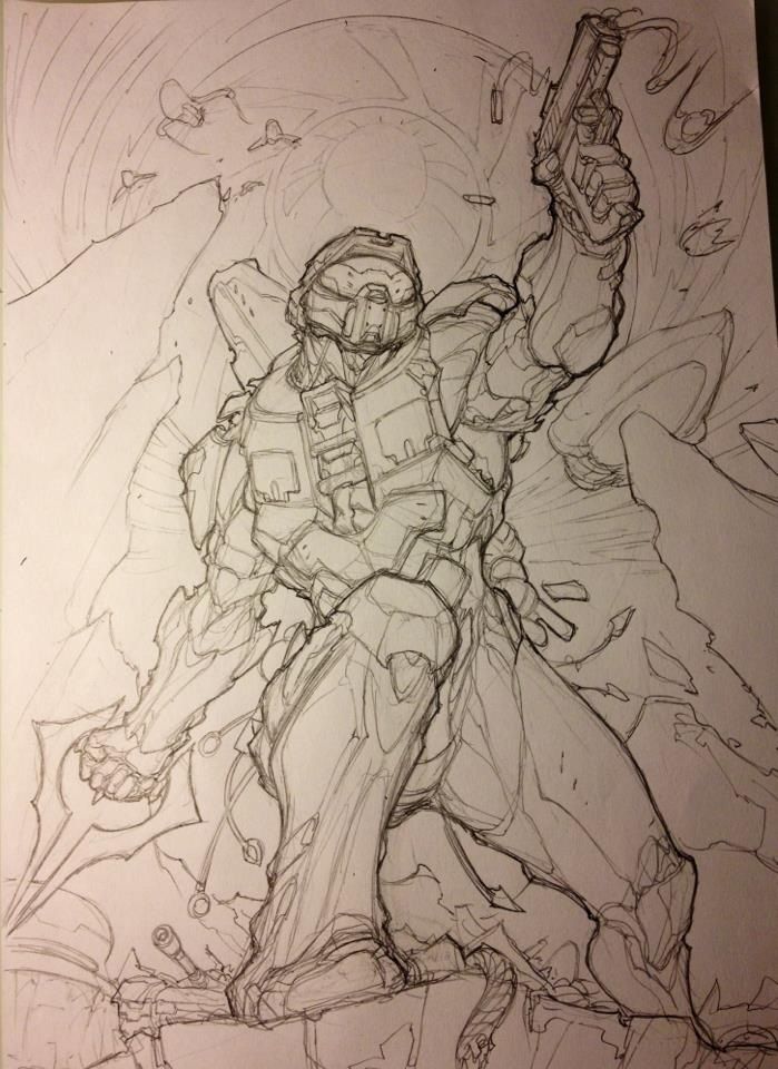 699x960 halo sketch, draw this! i'm a gamer dessin - Halo Reach Drawings